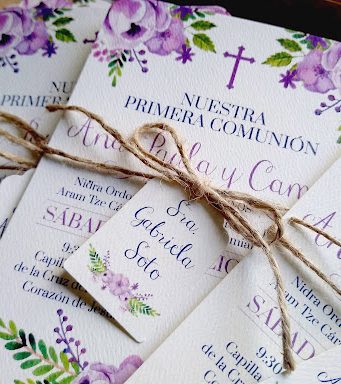 Invitaciones de Primera Comunión originales y personalizadas.