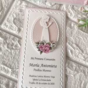 ESTAMPITA RELIEVE COMUNIÓN NIÑA – Ref: 0000003