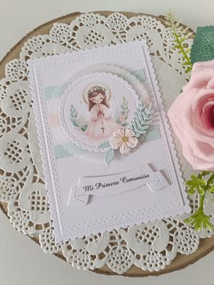 ESTAMPITA RELIEVE COMUNIÓN NIÑA – Ref: 0000004