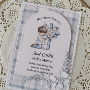 ESTAMPITA RELIEVE COMUNIÓN NIÑO – Ref: 0000009