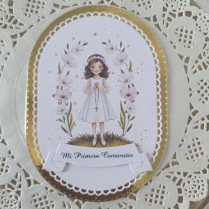 ESTAMPITA RELIEVE COMUNIÓN NIÑA – Ref: 0000014