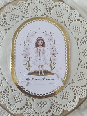 ESTAMPITA RELIEVE COMUNIÓN NIÑA – Ref: 0000014