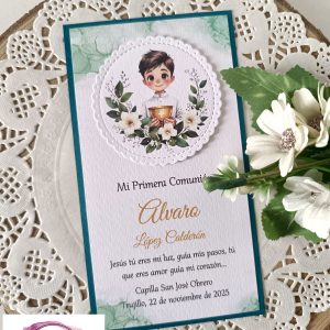 ESTAMPITA RELIEVE COMUNIÓN NIÑO – Ref: 0000017