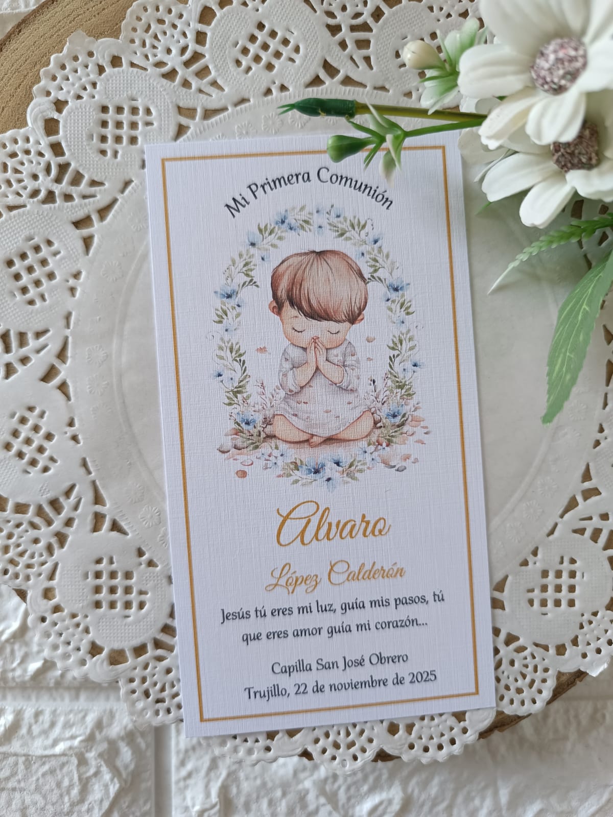 ESTAMPITA PRIMERA COMUNIÓN NIÑO – REF: 0000064 - Imagen 2