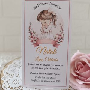 ESTAMPITA PRIMERA COMUNIÓN NIÑA – REF: 0000063