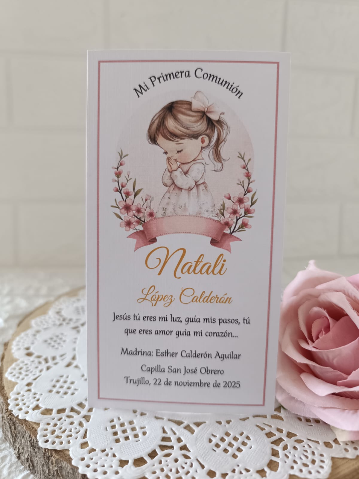 ESTAMPITA PRIMERA COMUNIÓN NIÑA – REF: 0000063