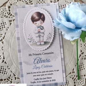 ESTAMPITA RELIEVE COMUNIÓN NIÑO – Ref: 0000018