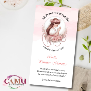 Estampa Comunión Niña