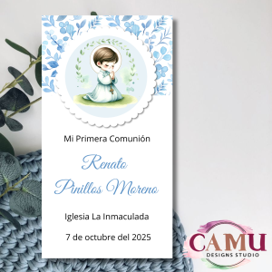 Estampa Comunión Niño