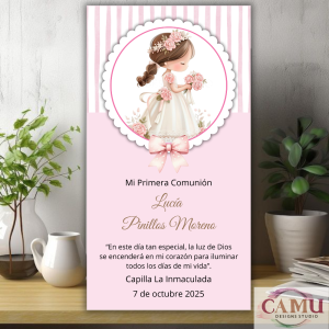 Estampa Comunión Niña
