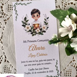 Estampa Comunión Niño