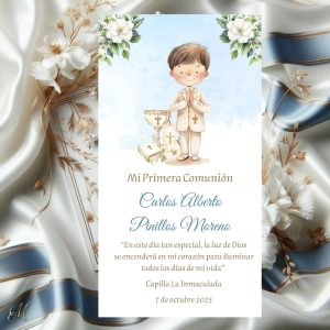 Estampa Comunión Niño