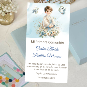 Estampa Comunión Niño