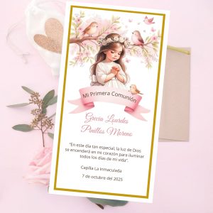 Estampa Comunión Niña