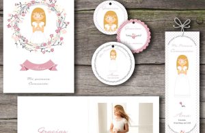 Combinar estampitas con recuerdos de Comunión