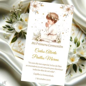 Estampa Comunión Niño