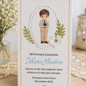 Estampa Comunión Niño
