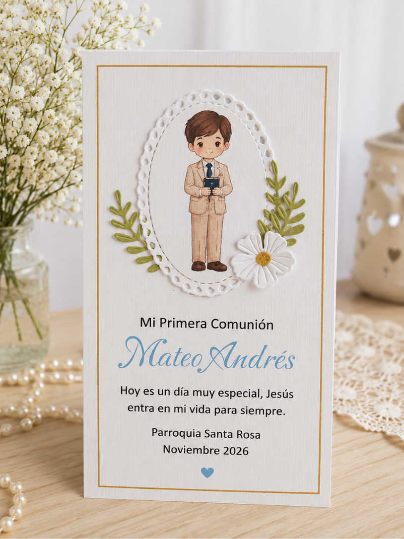 Estampa Comunión Niño