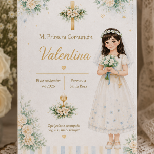 Estampa Comunión Niña