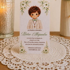 Estampa Comunión Niño